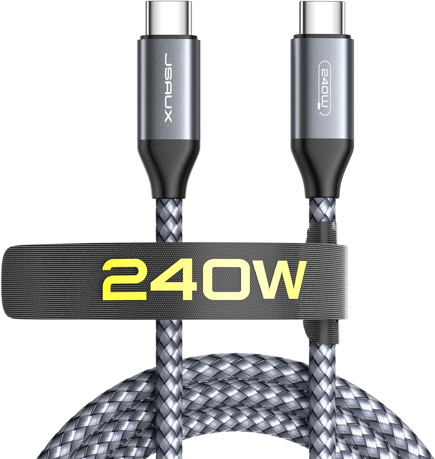 240W USB C to C Cable 10FT, 5A USB Type C Fast Charging Cord Compatible with Iphone 16 Plus/16 Pro Max, Iphone 15 Series, Macbook Pro/Air M2 M3, Ipad Pro Air Mini 6 Samsung S25/S24/S23/S22 Pixel