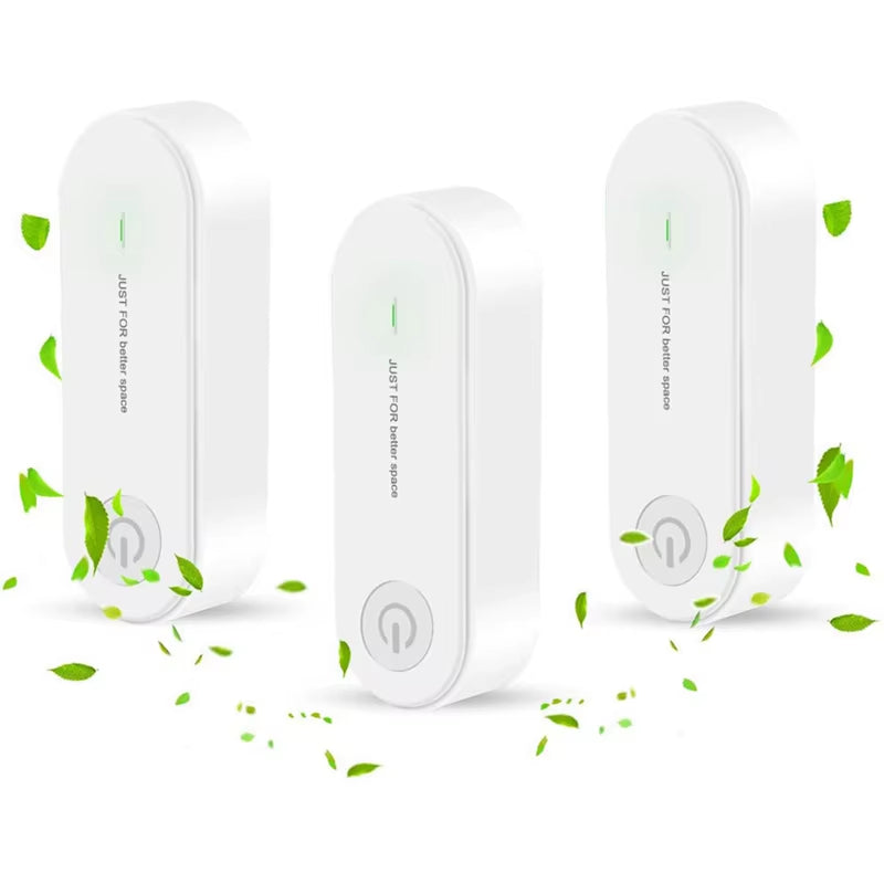 3Pcs Plug-In Air Purifier, Mini Portable Air Purifier, Ion Generator Air Purifier Suitable for Pet Bedroom US Plug