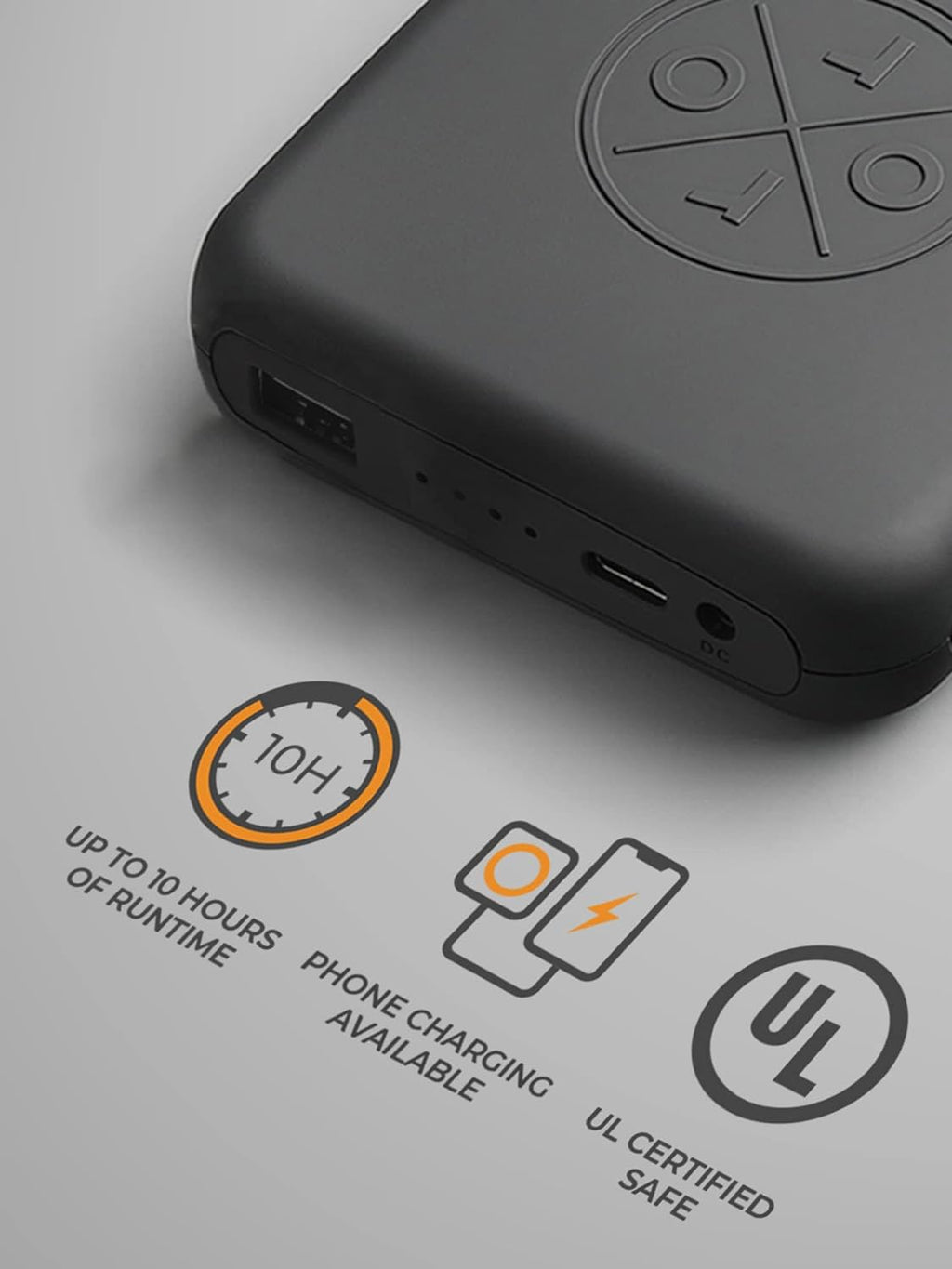 Women'S Slim Fit Heated Jacket with Battery Pack and Detachable Hood (Black/Purple,L)