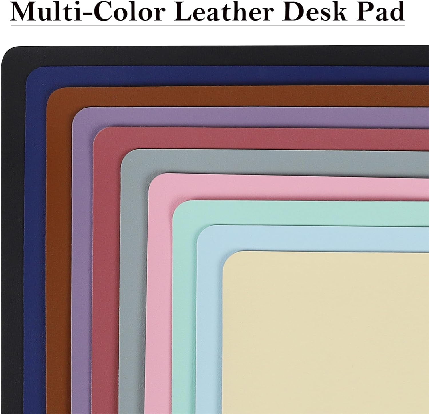 PU Leather Desk Pad with Suede Base, Multi-Color Non-Slip Mouse Pad, 36” X 17” Waterproof Desk Writing Mat, Large Desk Blotter Protector(Light Green)